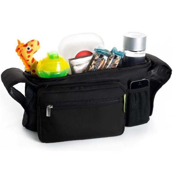 Universal Stroller Organizer  w/Insulated Cup Holders, Diaper Storage - Picture 1 of 6